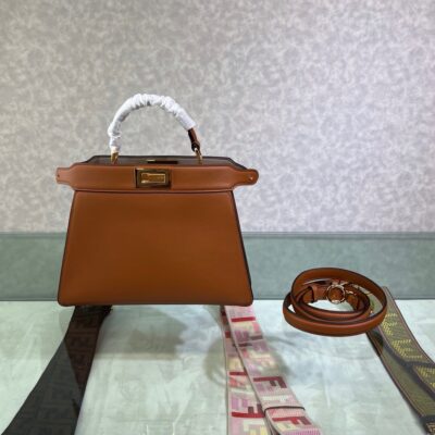 Fendi Peekaboo ISeeU Small Bag in Brown