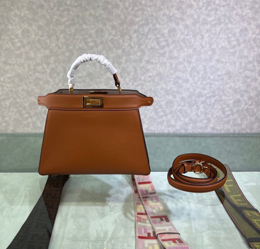 Fendi Peekaboo ISeeU Small Bag in Brown