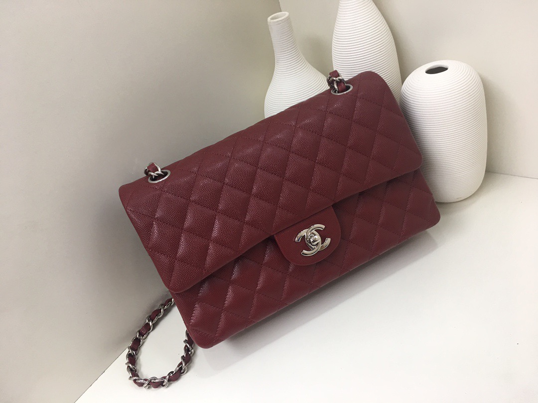 fb638e_9f89def504674cb8bf824dfa82d91fa8mv2.jpg Chanel Classic Flap 25 Maroon - Image 1