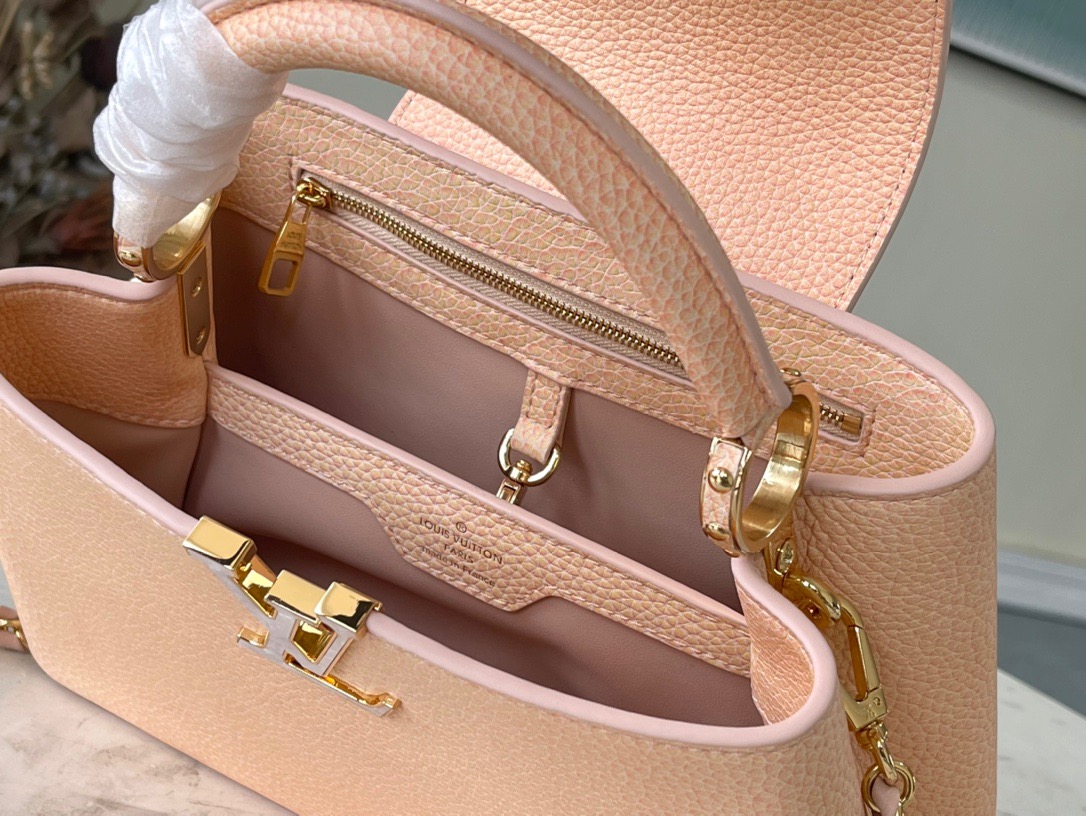 Louis Vuitton Capucines BB Small Handbag in Apricot - Image 9