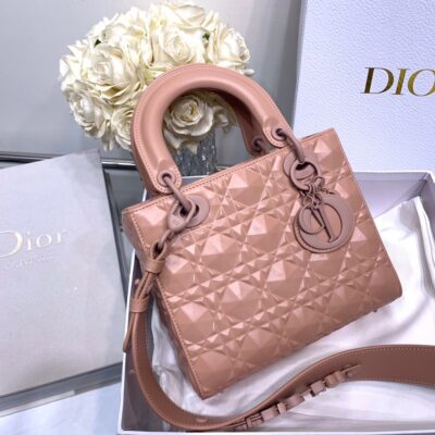 Lady Dior Small Bag in Dark Pink