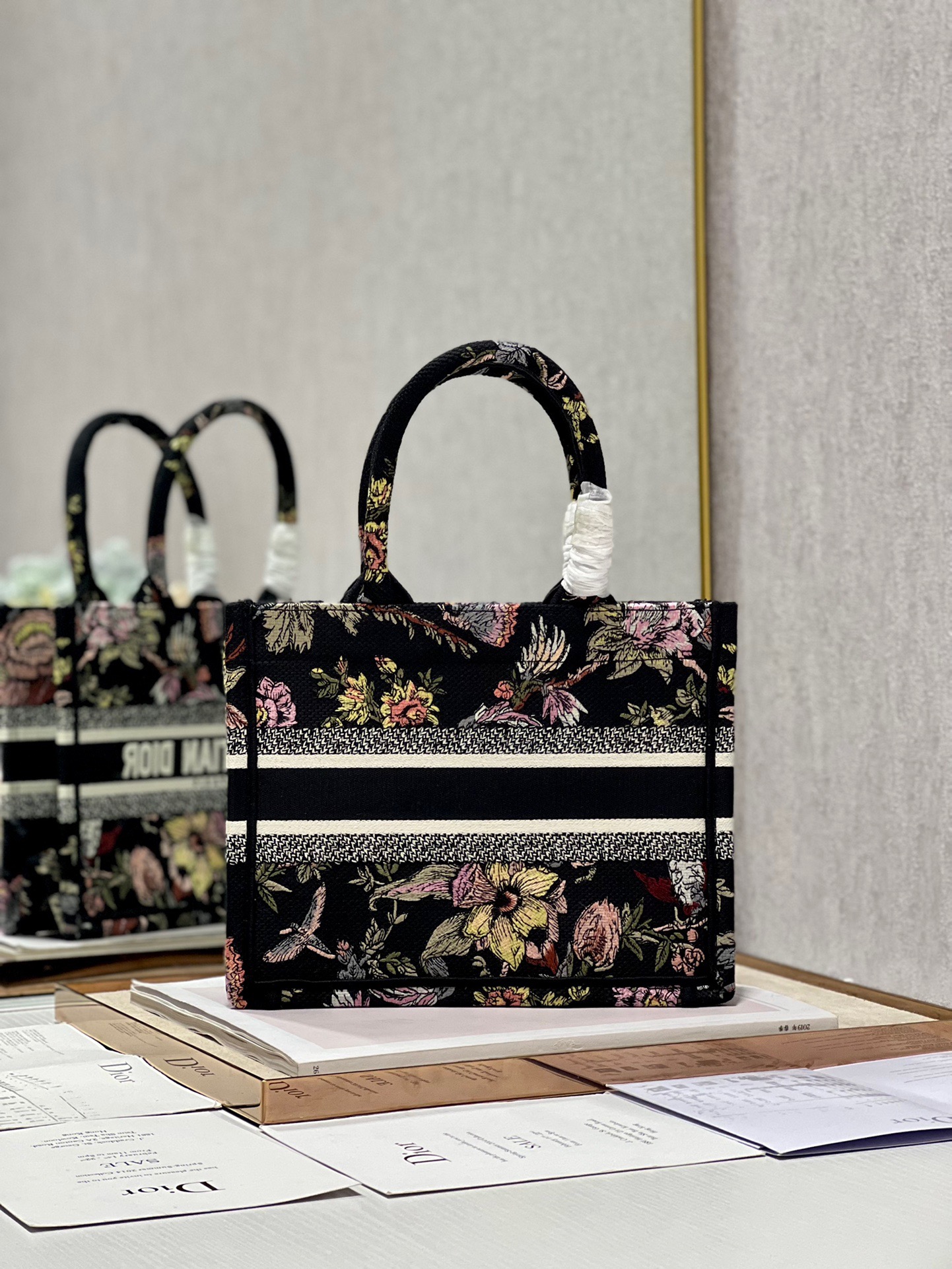 Dior Mini Book Tote Bag in Black - Image 10