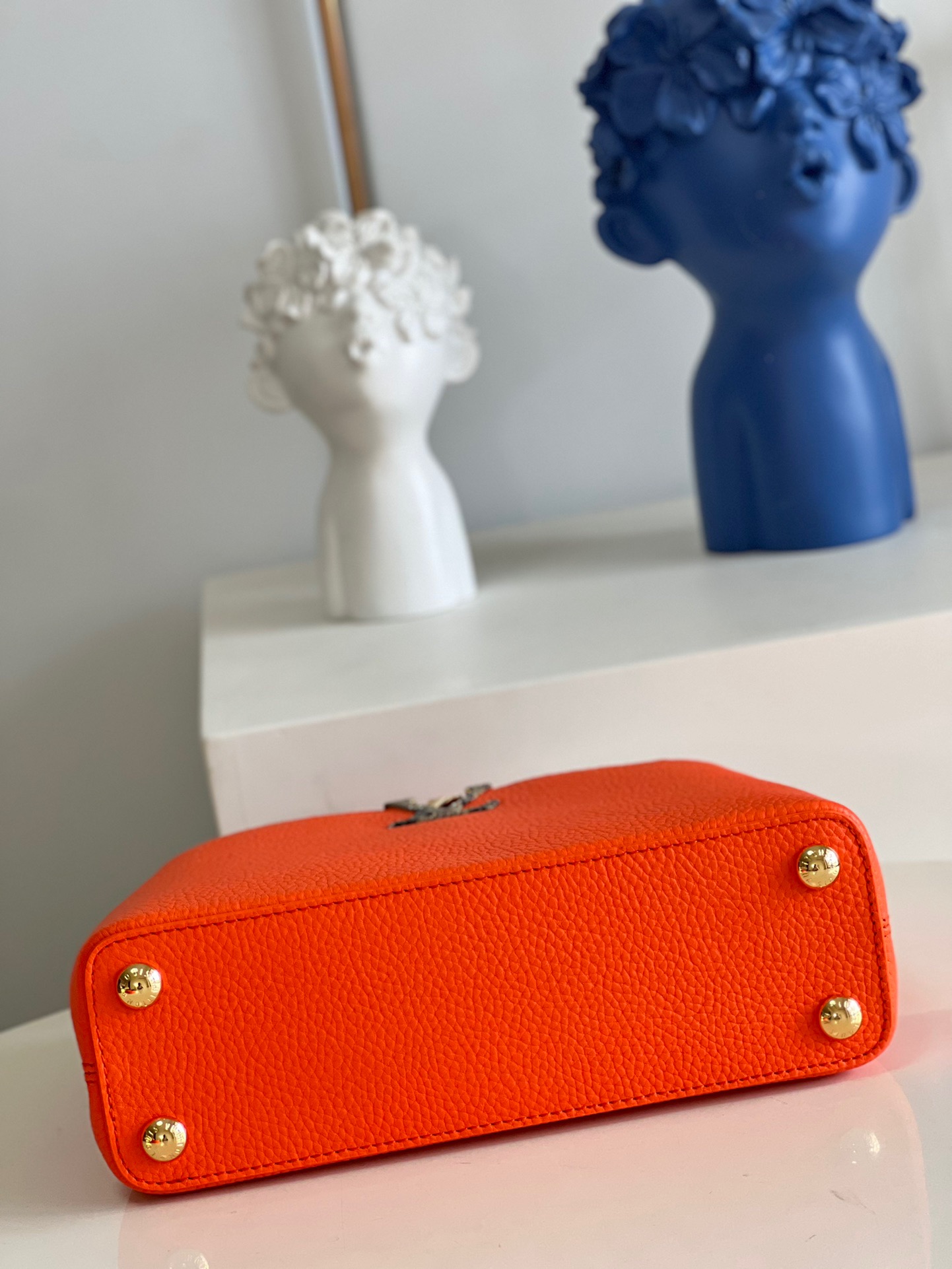 Louis Vuitton Capucines BB Small Handbag in Orange&Snake - Image 8