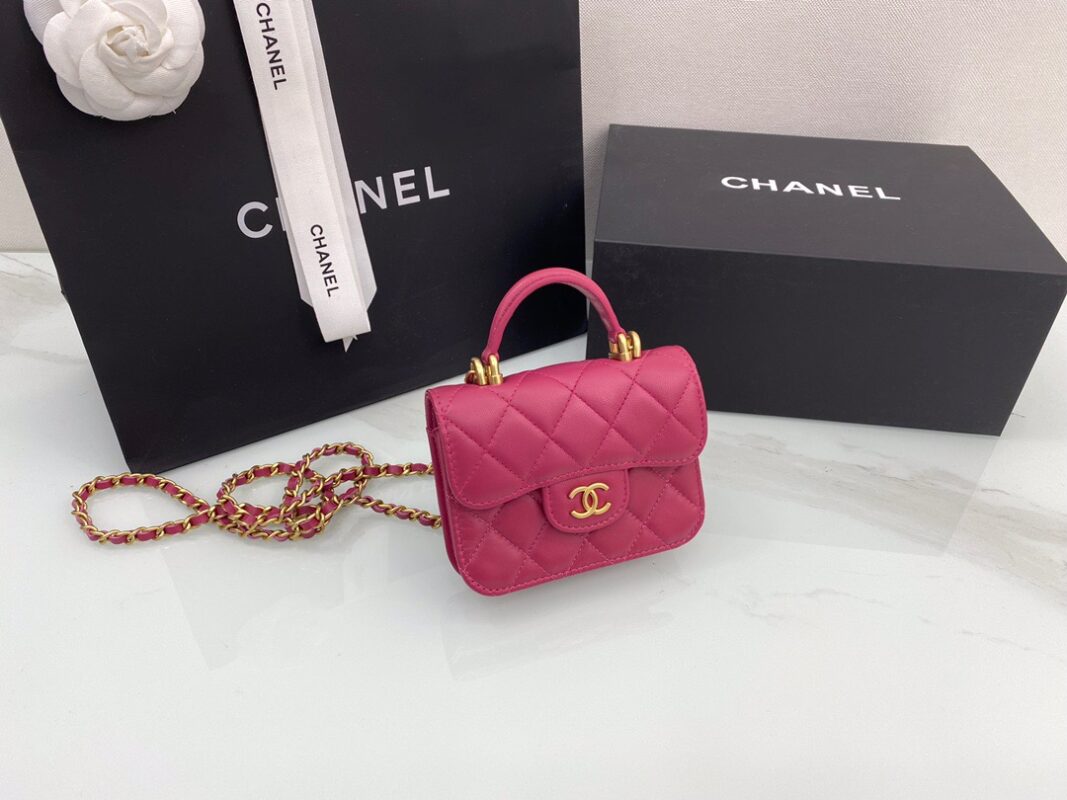 Chanel Top Handle Mini WOC Bag in Pink