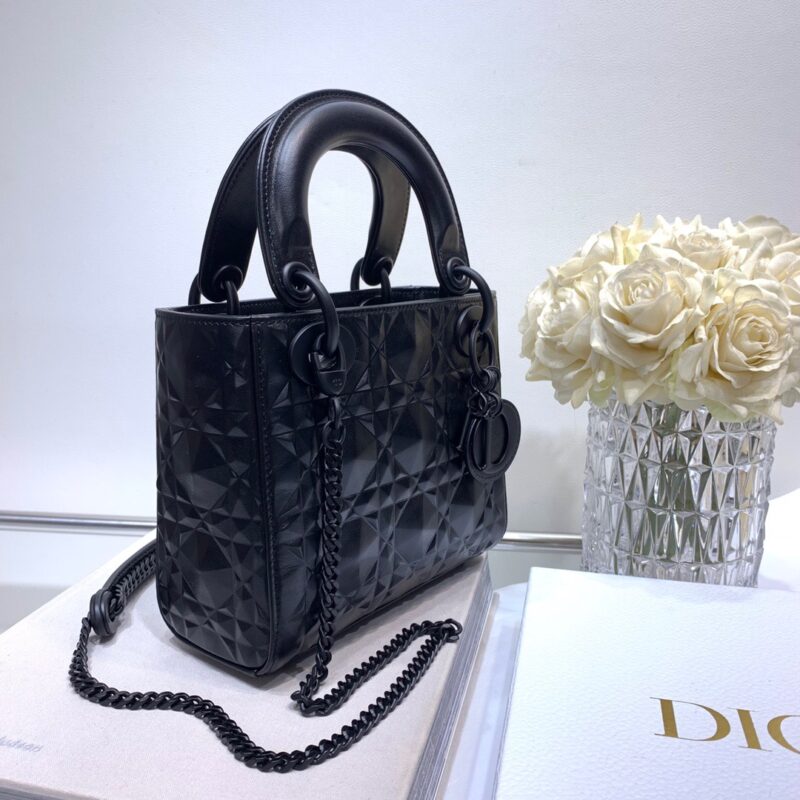 Lady Dior Mini Bag in Black