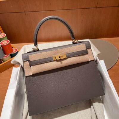 Kelly 25 Epsom Pewter Grey