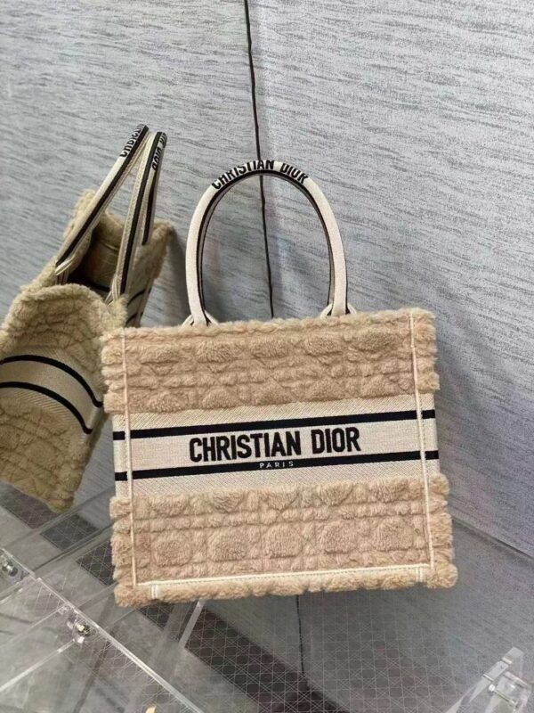 Dior Book Tote 26 Fur Beige