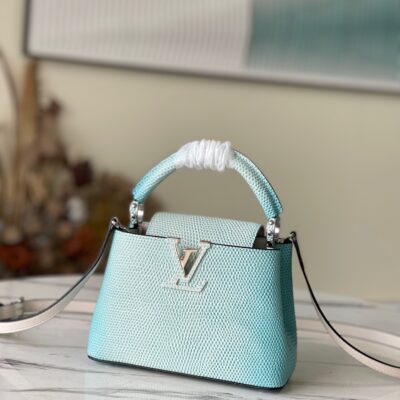 Louis Vuitton Capucines Mini Handbag in Gradient Light Blue