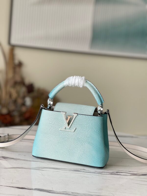 Louis Vuitton Capucines Mini Handbag in Gradient Light Blue