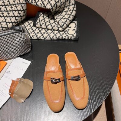 Hermes Open-back Loafers