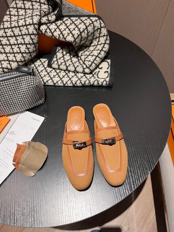 Hermes Open-back Loafers