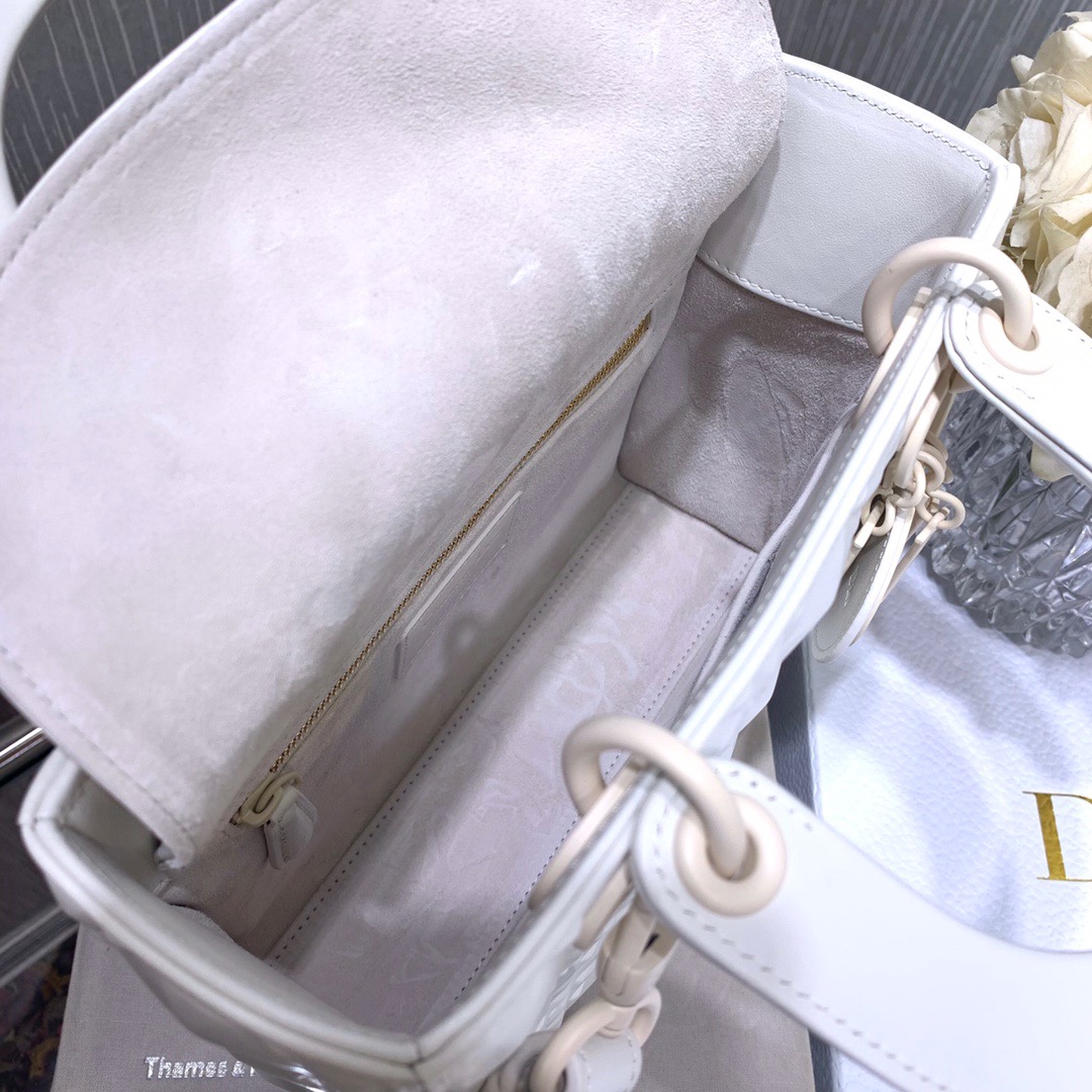 Lady Dior Small Bag in White - Image 9