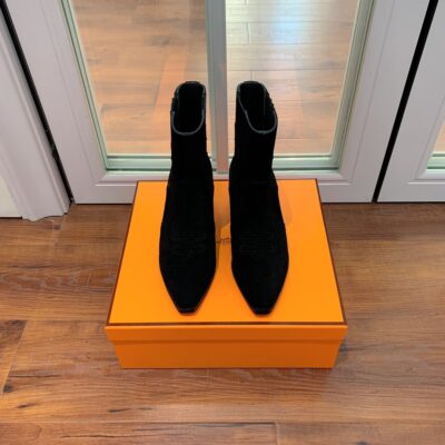 Hermes Black Ankle Boots