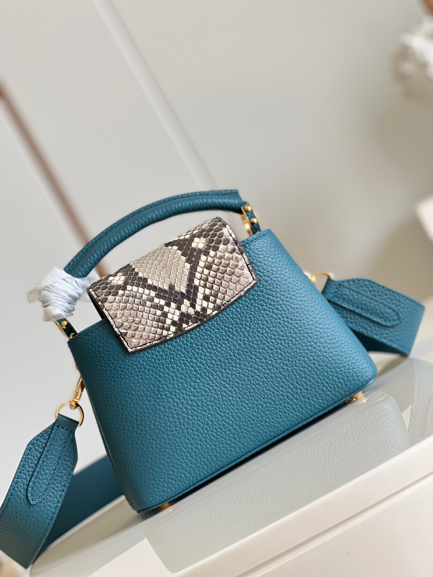 Louis Vuitton Capucines Mini Handbag in Green - Image 3