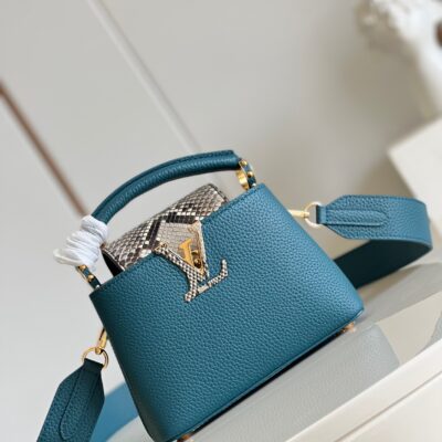 Louis Vuitton Capucines Mini Handbag in Green