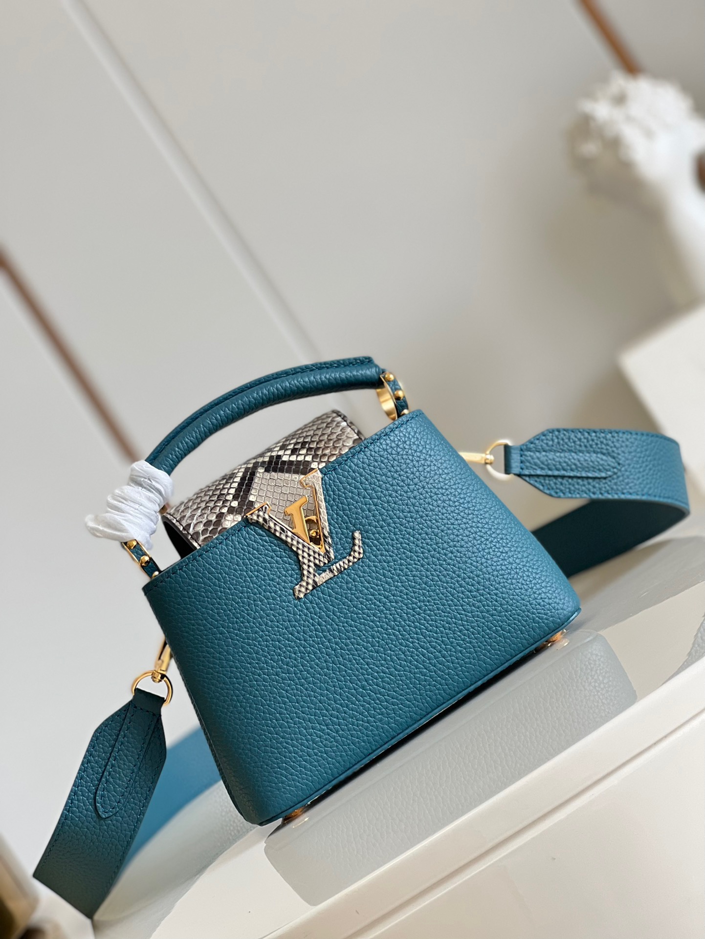 Louis Vuitton Capucines Mini Handbag in Green