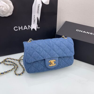 Chanel Classic Flap 20 Denim Blue