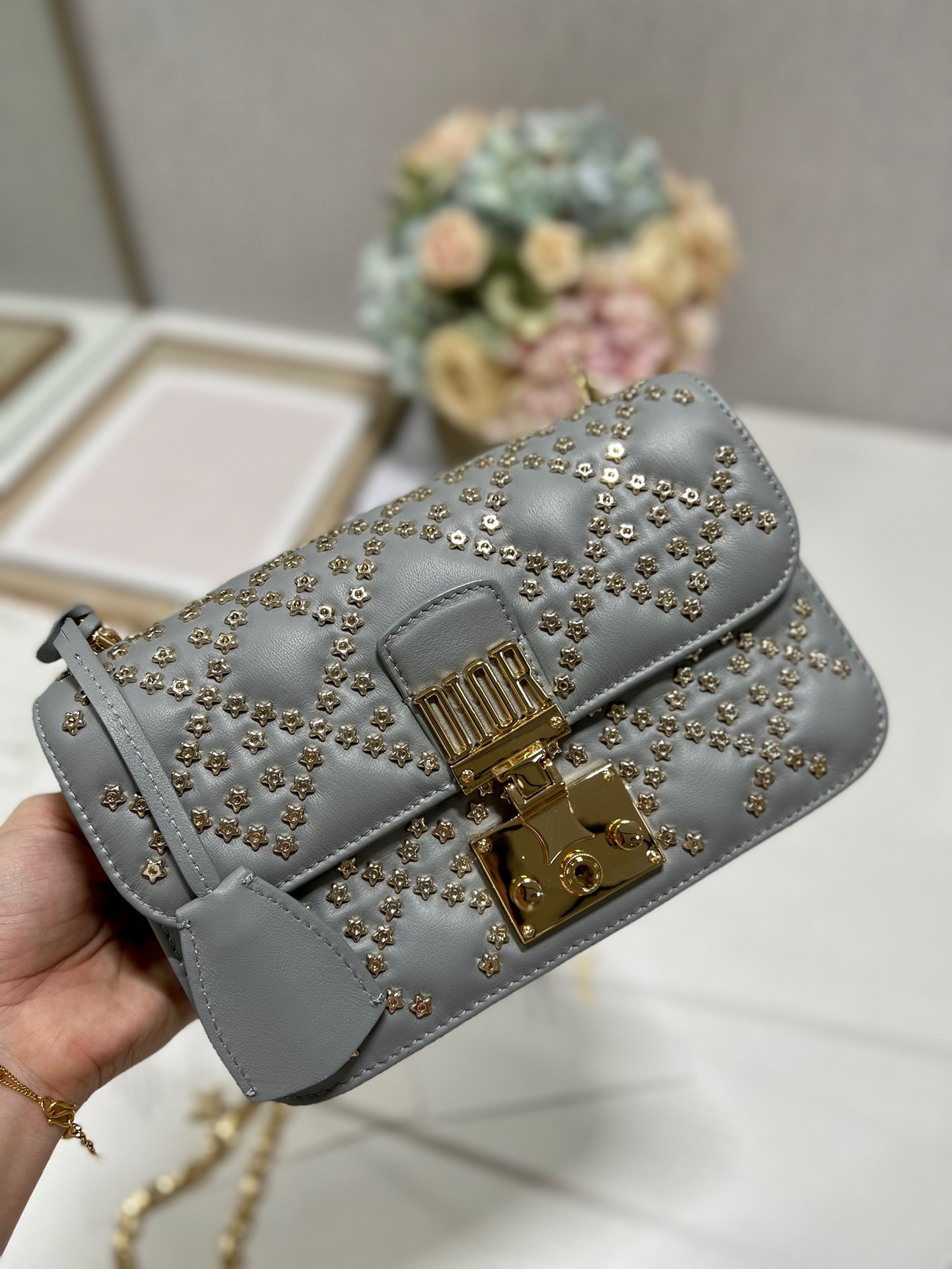 Dior Lucky Star Handbag in Grey - Image 8