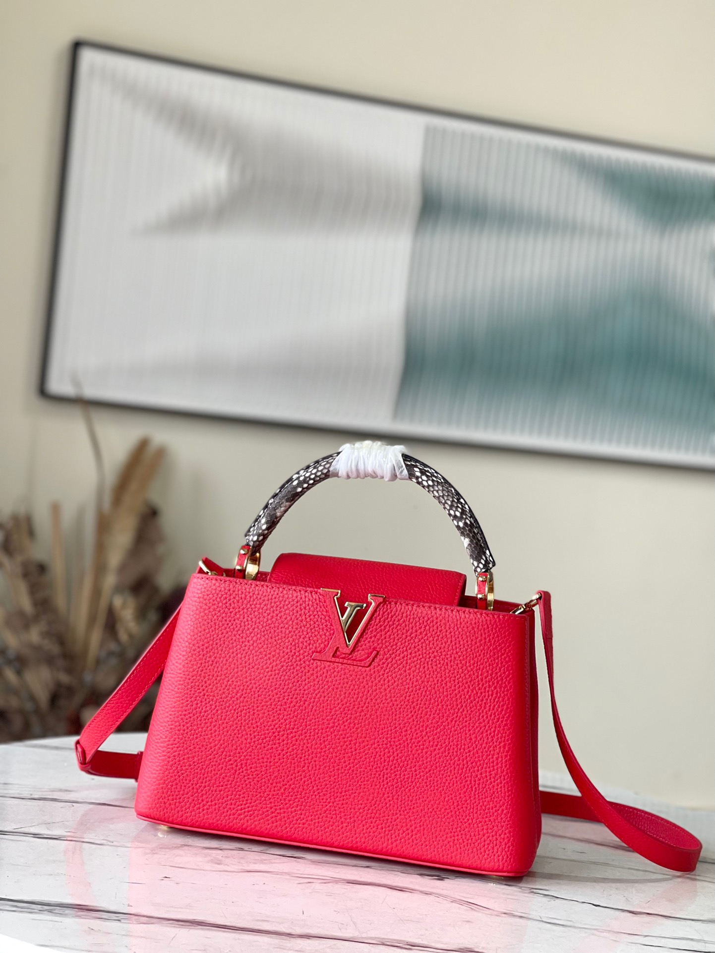 Louis Vuitton Capucines BB Medium Handbag in Red
