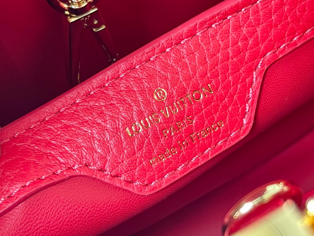 Louis Vuitton Capucines Mini Handbag in Red - Image 10