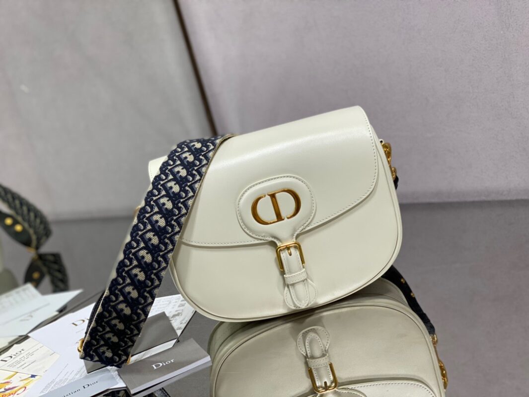 Dior Large Bobby Bag in White Leather
