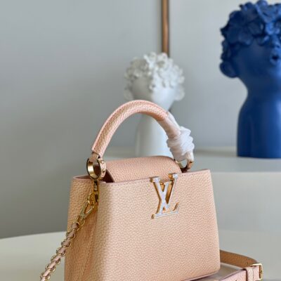 Louis Vuitton Capucines Mini Handbag in Pink Yellow
