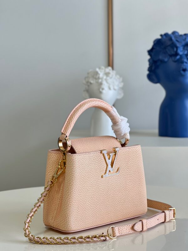 Louis Vuitton Capucines Mini Handbag in Pink Yellow