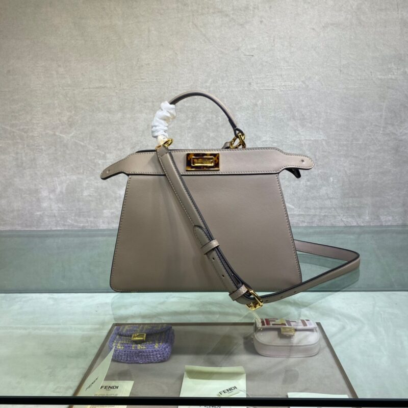 Fendi Peekaboo ISeeU Small Bag in Dove Grey