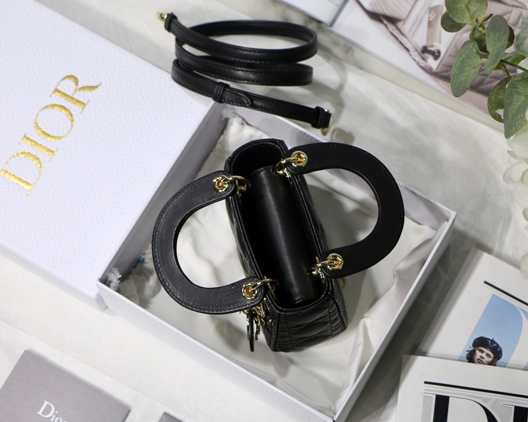 Lady Dior Micro 12 Black - Image 10