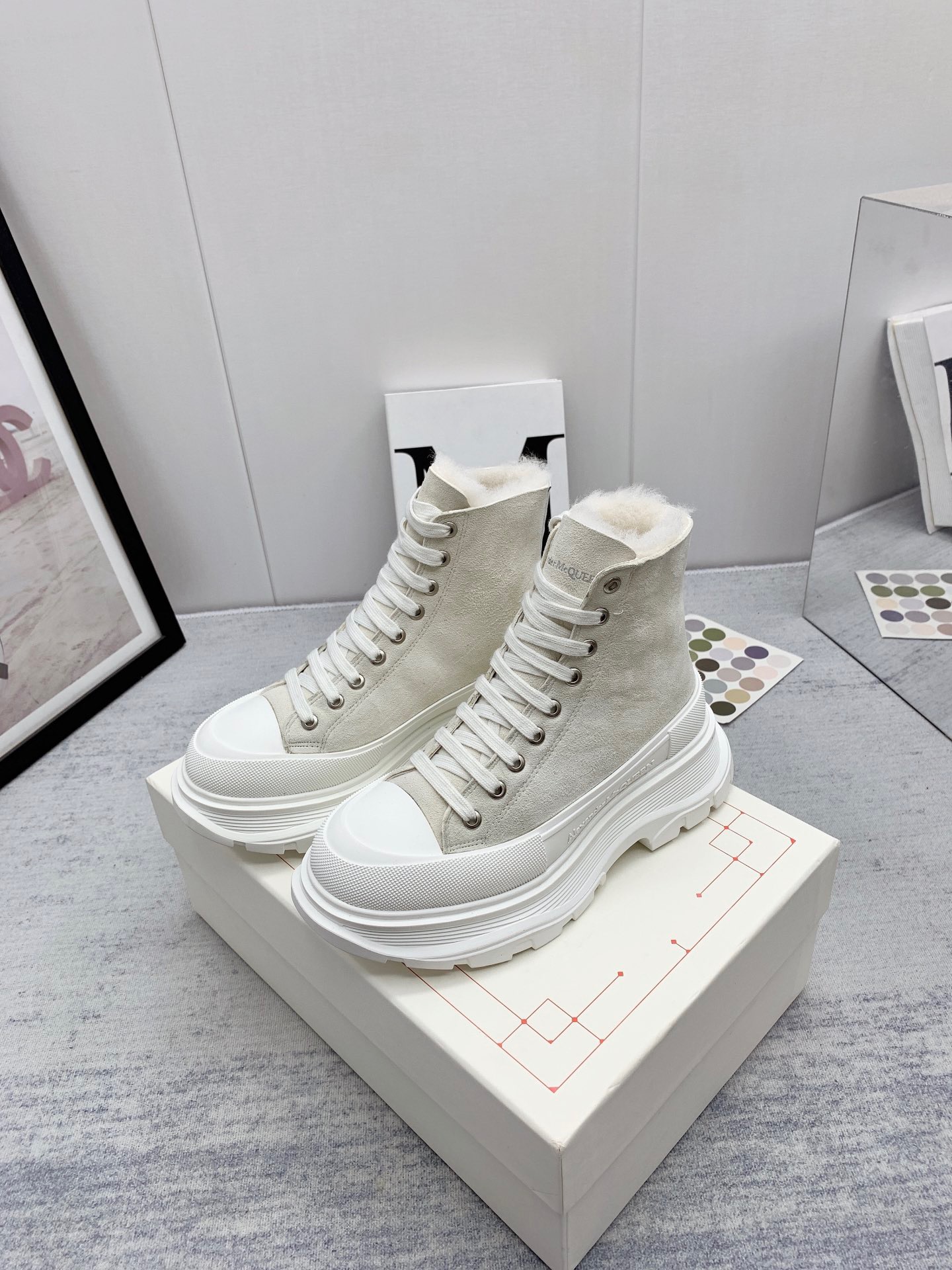 Alexander McQueen Thick-soled High-top Sneakers - Image 5