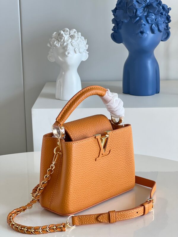 Louis Vuitton Capucines Mini Handbag in Mango Yellow