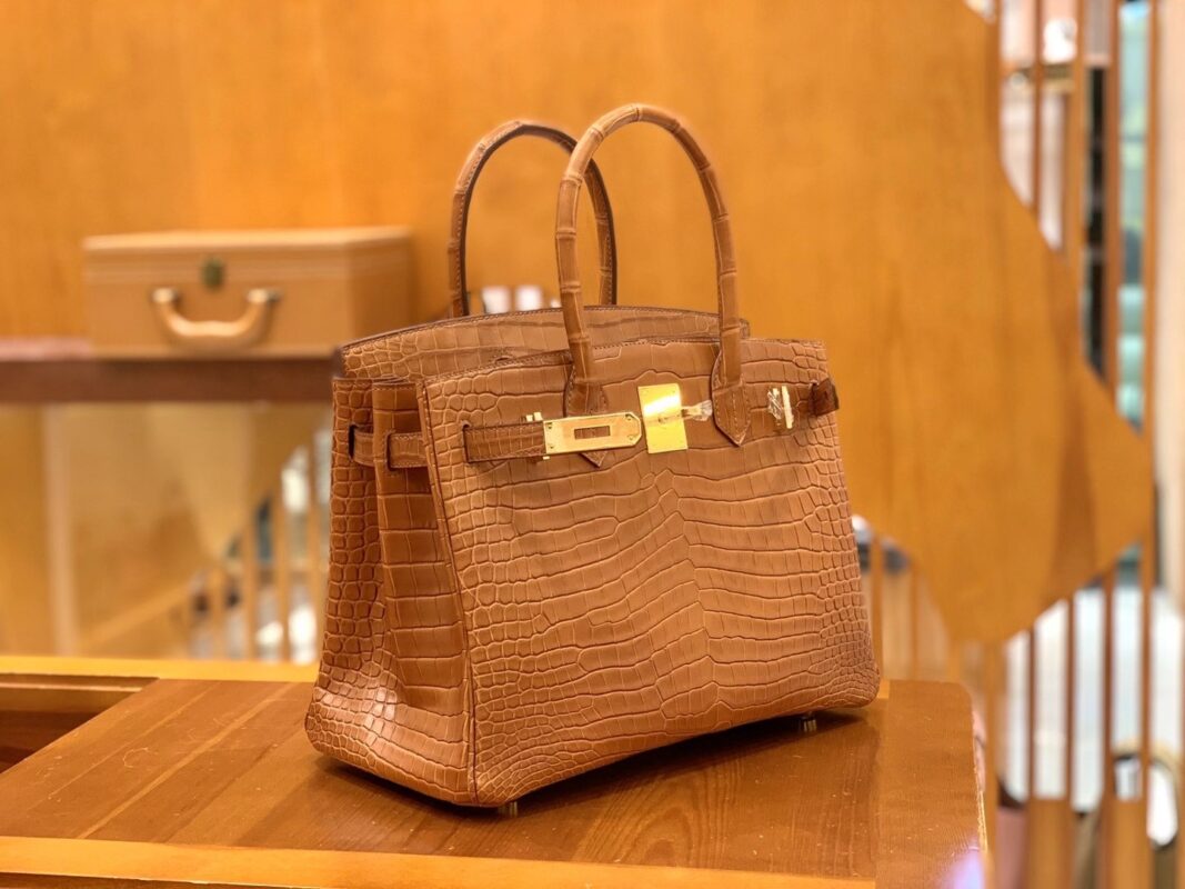 Birkin 30 Crocodile Golden Brown