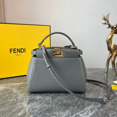 Fendi Peekaboo Grey Bag