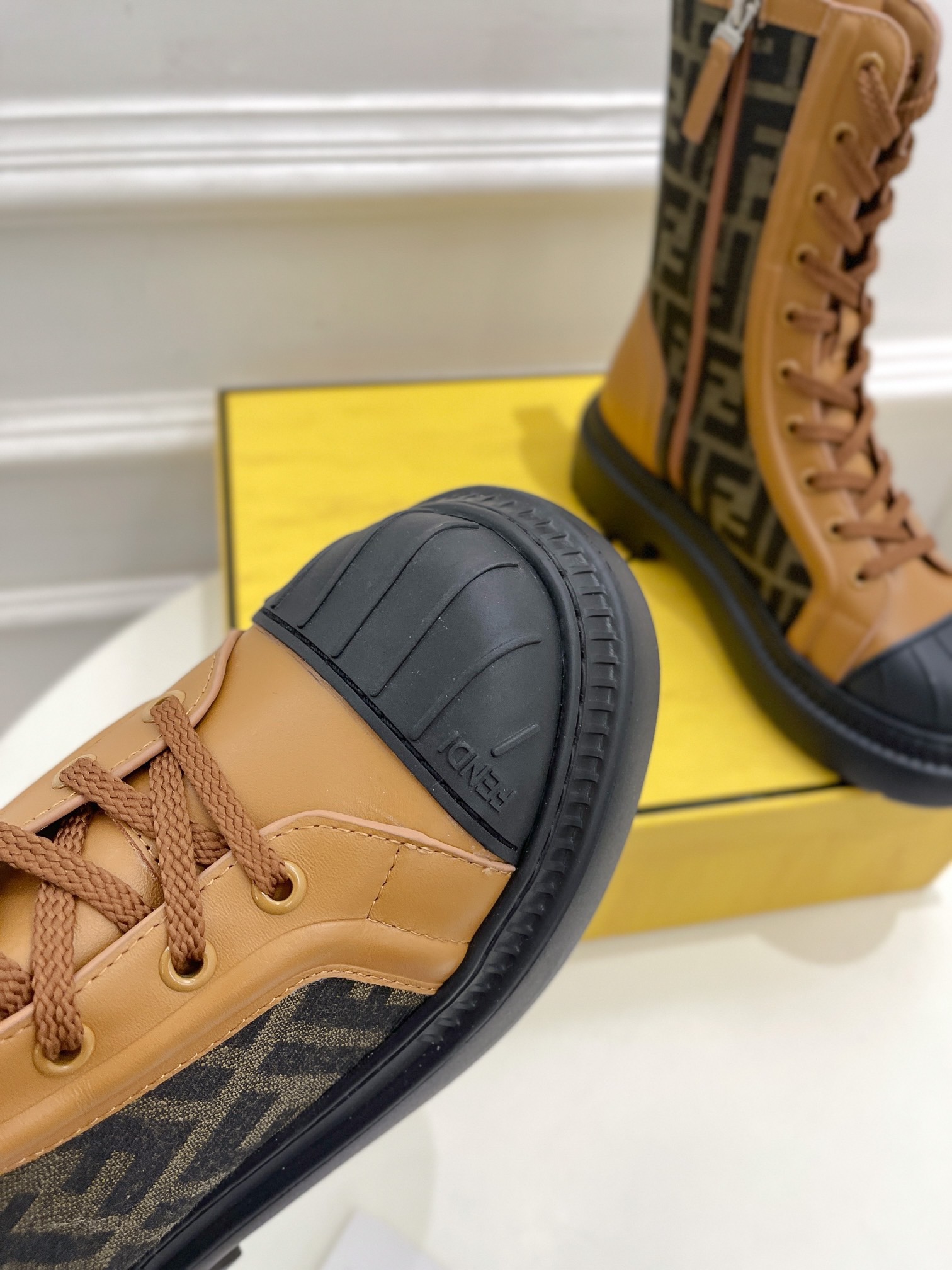 Fendi Lace-up Ankle Boots - Image 9