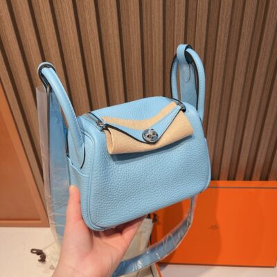 Mini Lindy Clemence Bleu de Nord