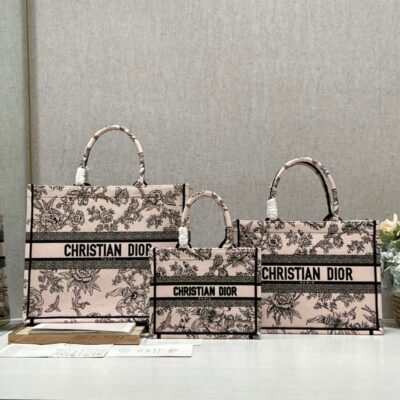 Dior Mini Book Tote Bag in Peony Pink