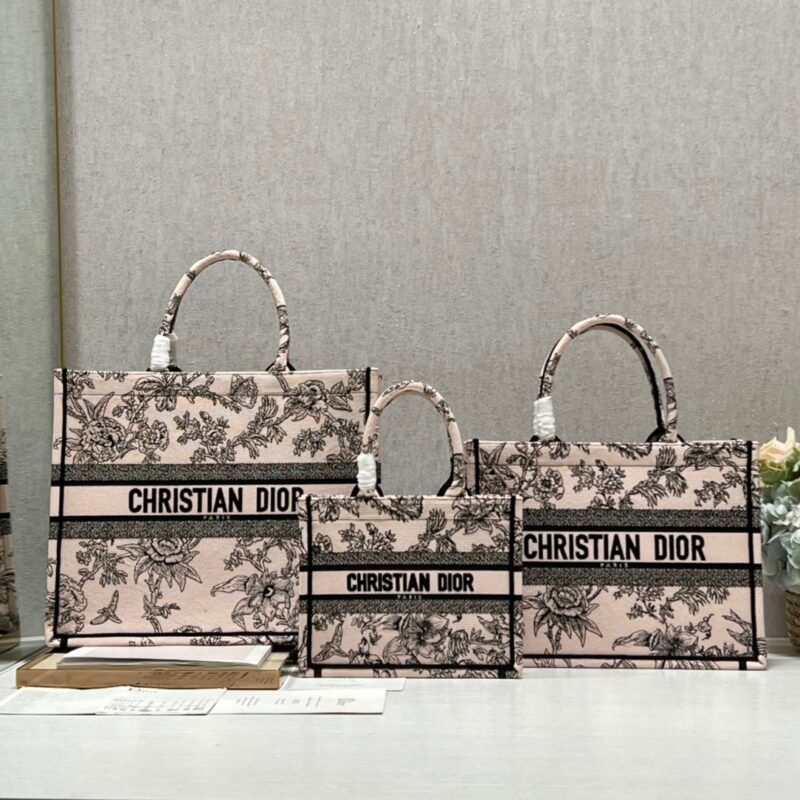 Dior Mini Book Tote Bag in Peony Pink