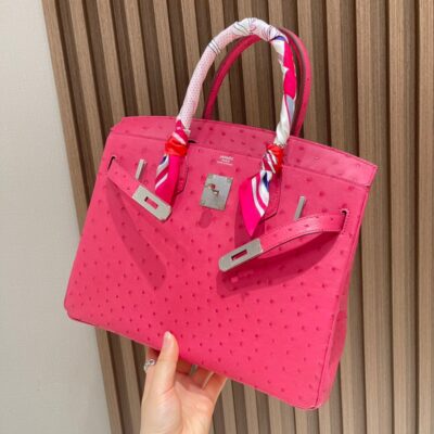 Birkin 30 Ostrich Candy Pink