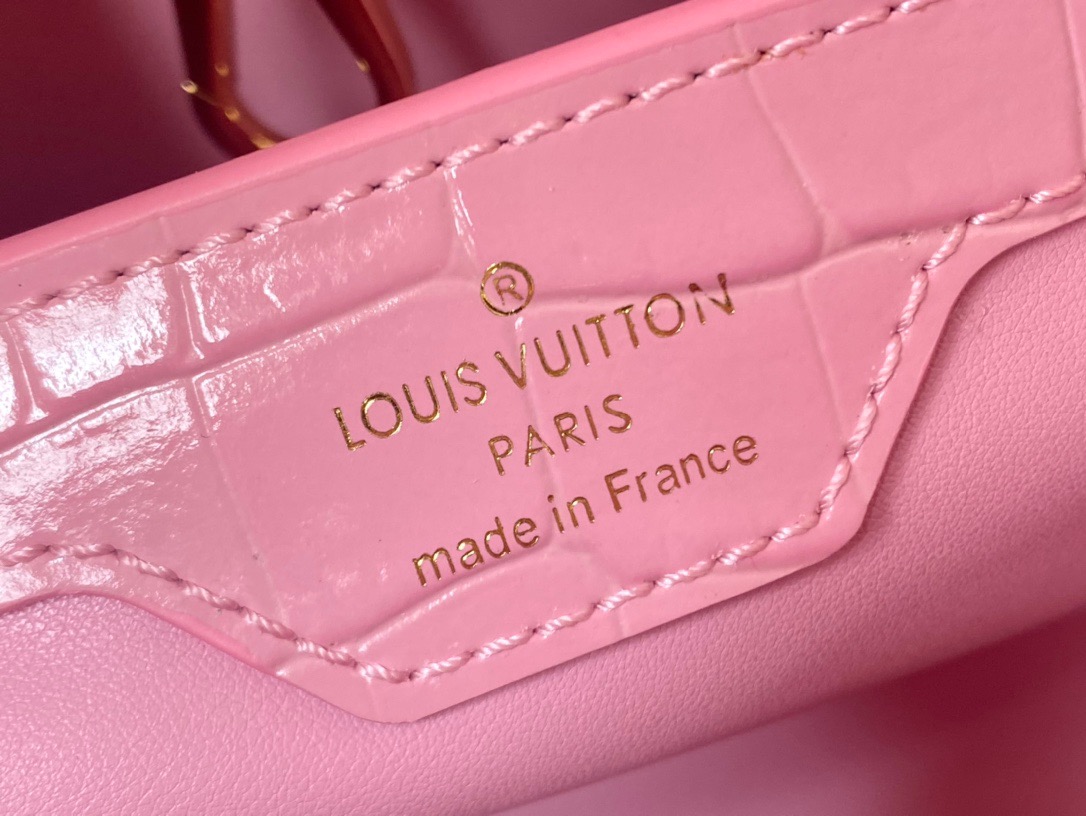 Louis Vuitton Capucines BB Medium Handbag in Pink Crocodile - Image 10