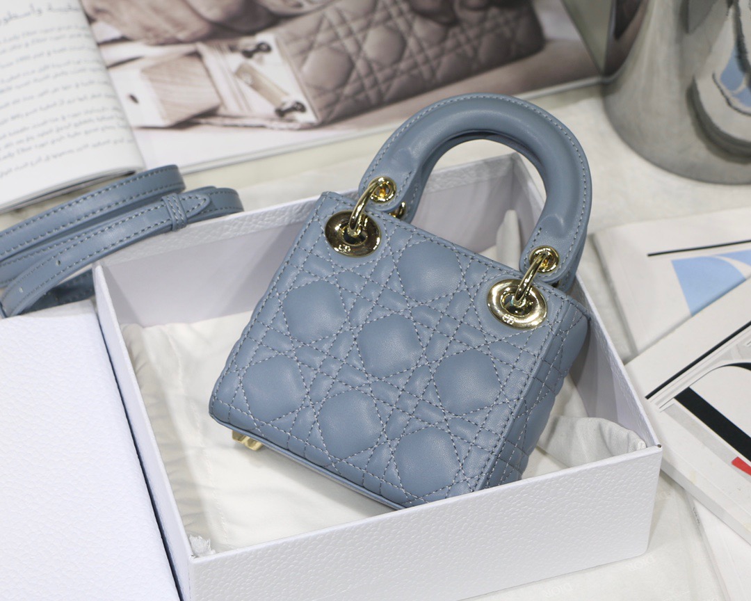 Lady Dior Micro 12 Blue - Image 3