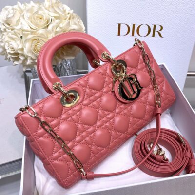 Dior Lady D-joy 26 Bag in Dark Pink