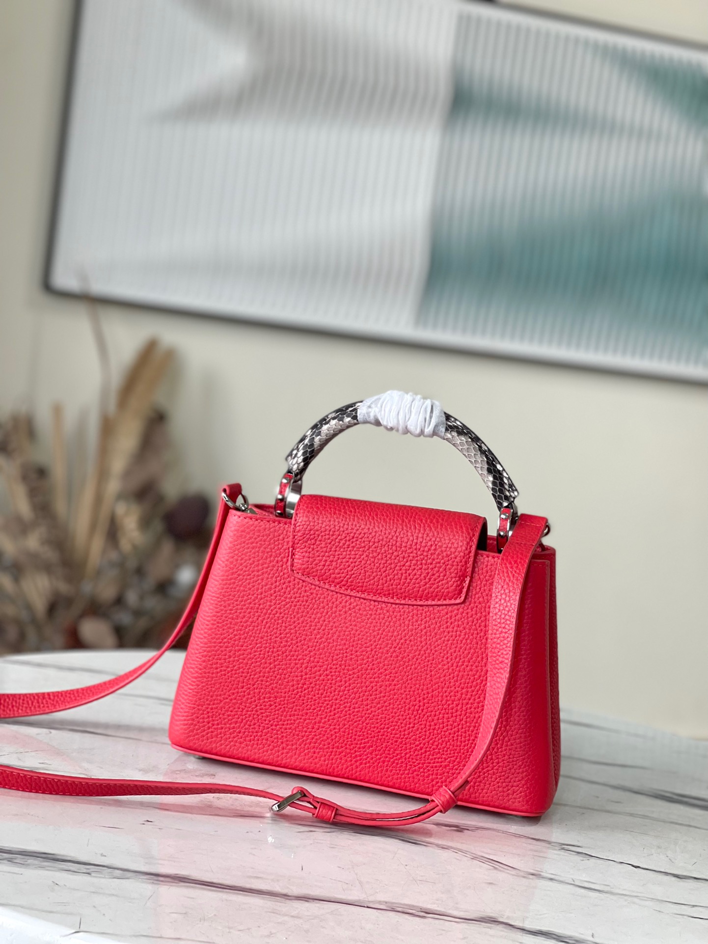 Louis Vuitton Capucines BB Small Handbag in Red - Image 3