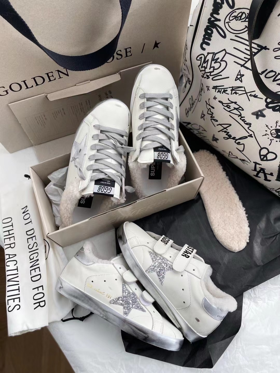 Golden Goose Small Wool Dirty Shoes - Image 12