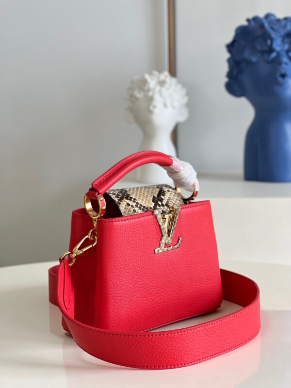 Louis Vuitton Capucines Mini Handbag in Red&Snake