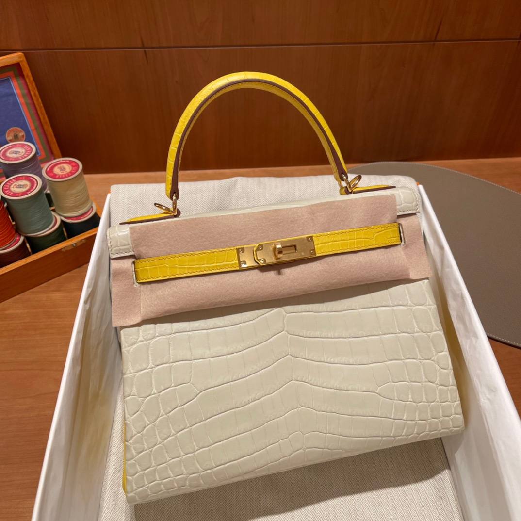 fb638e_e166ab7ef2384d609f8cc97bb426538dmv2.jpg Kelly 25 Alligator Gris Perle&Calendula Yellow - Image 1