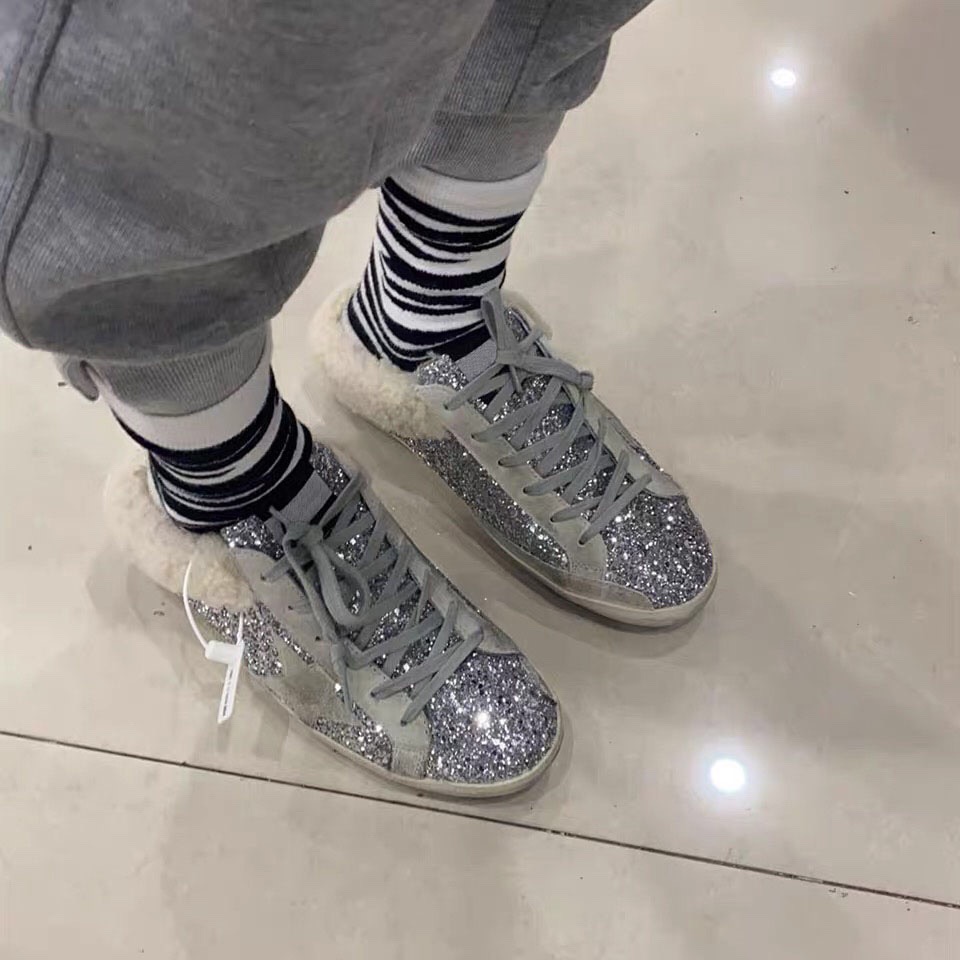 Golden Goose Small Wool Dirty Shoes - Image 6