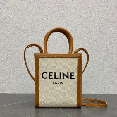 Celine Mini Tote Bag in Canvas Brown