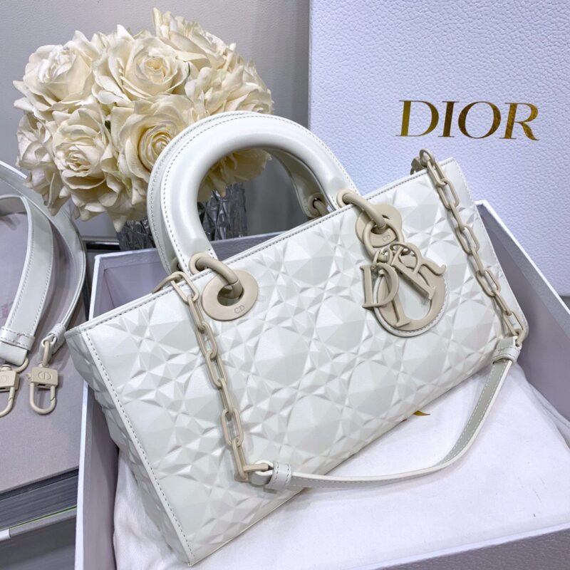 Dior Lady D-joy 26 Bag in White