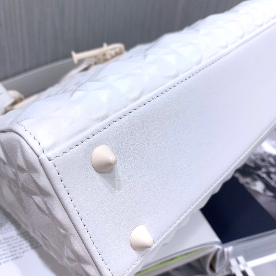 Lady Dior Small Bag in White - Image 8