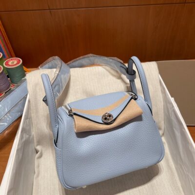 Mini Lindy Clemence Bleu Brume